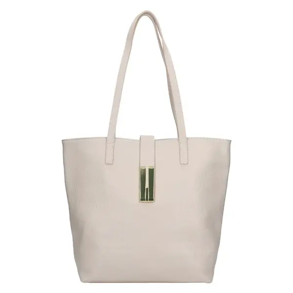 Dámská kožená kabelka Italia Ramira - šedá