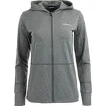 ALPINE PRO AHERTA Dámská funkční mikina s kapucí, šedá, velikost