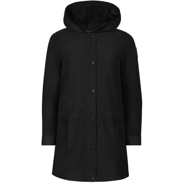 NAX ARESA Dámský kabát s kapucí, černá, velikost
