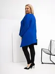 Asymetrická plus size blúzka v kobaltovej farbe