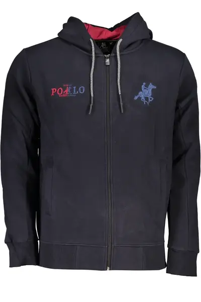 US GRAND POLO MEN'S BLUE ZIP SWEATSHIRT