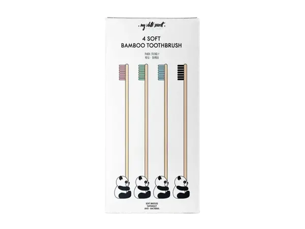 MY WHITE SECRET Bambusový zubní kartáček 4 ks