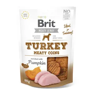 Brit Jerky Turkey Meaty Coins 80g | Pamlsky pro psy