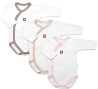 Rastúca výhodná sada, 3x Body pre bábätko Nature - ružová/béžová/taupe