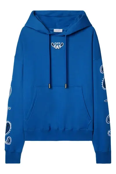 Modrá mikina Off-White s kapucí