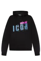 Černá mikina Dsquared s kapucí