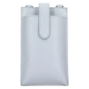 Dámská kožená kabelka na mobil a doklady Italia Dita - světle modrá