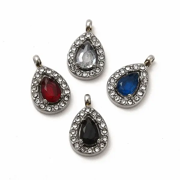 304 Stainless Steel Cubic Zirconia Pendants