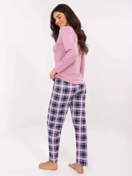 Dámské pyžamo v tmavě růžové barvě