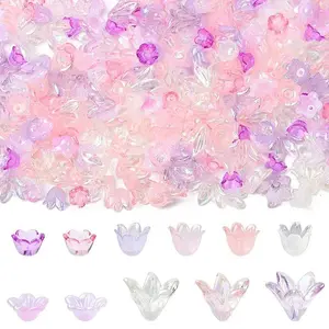 Mixed Styles Acrylic Bead Caps