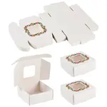 White Cardstock Flower Printed Paper Packaging Mailer Boxes