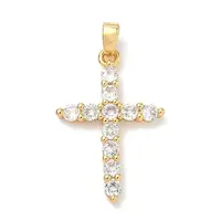 Brass Micro Pave Cubic Zirconia Pendants