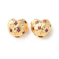 Brass Pave Cubic Zirconia Beads