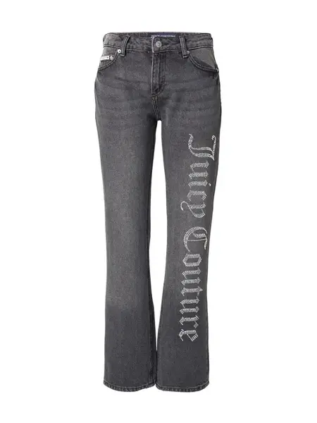 Juicy Couture Džínsy  čierny denim / strieborná