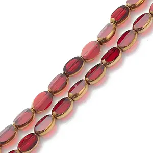 Electroplate Transparent Glass Beads Strands