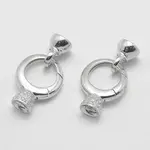 Anti-Tarnish Rhodium Plated 925 Sterling Silver Key Clasps