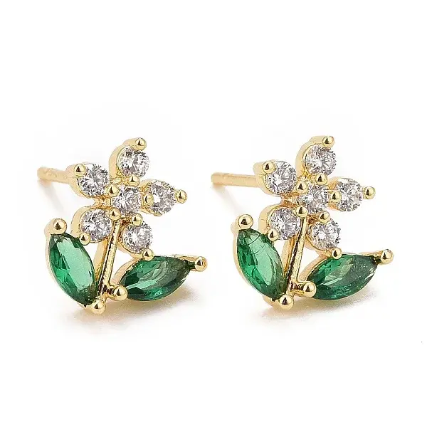 Cubic Zirconia Flower of Life Stud Earrings