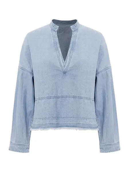 Imily Bela Blúzka  svetlomodrá