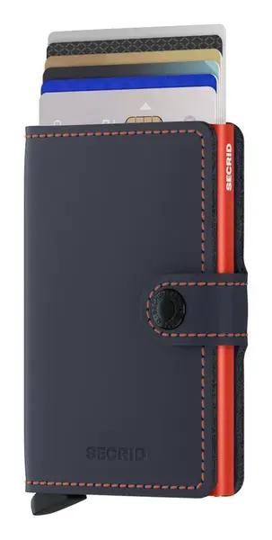 Pánská mini peněženka Secrid Miniwallet Matte Nightblue & Orange