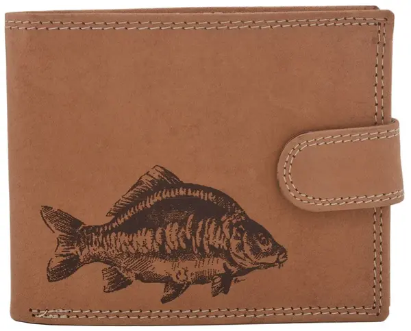 Mercucio peněženka natural vzor 3 kapr lysec