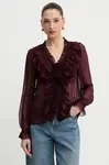Blúzka Morgan bordová farba, jednofarebná, CATHY