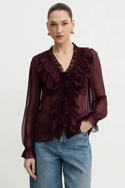 Blúzka Morgan bordová farba, jednofarebná, CATHY