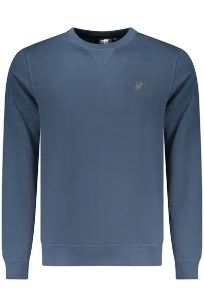 Modrá pánska mikina bez kapucne