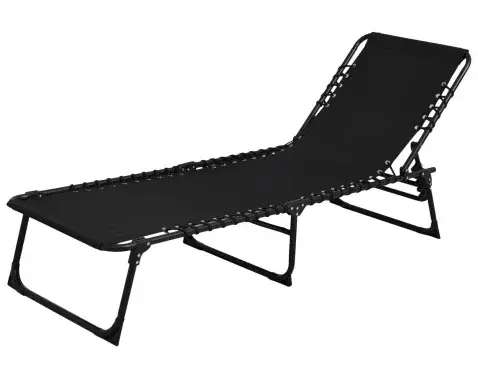 Zahradní lehátko Bielfeld, černé
