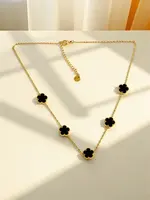 Náhrdelník Resti Persefone Aurea s černými květy