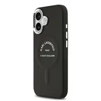 Zadní kryt Karl Lagerfeld PU RSG Logo MagSafe pro Apple iPhone 17, černá