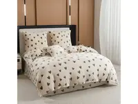 Mikroplyšové obliečky HEARTINO krémové Rozmer obliečky: 70 x 90 cm | 140 x 200 cm