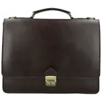 Pánská kožená aktovka tmavě hnědá - Delami Vera Pelle Stefo