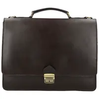Pánská kožená aktovka tmavě hnědá - Delami Vera Pelle Stefo