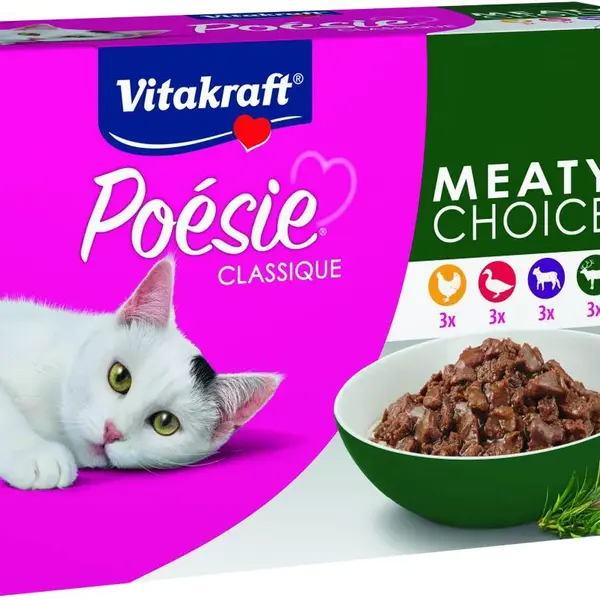 VITAKRAFT Poésie Classique omáčky, různé druhy masa 12 x 85 g