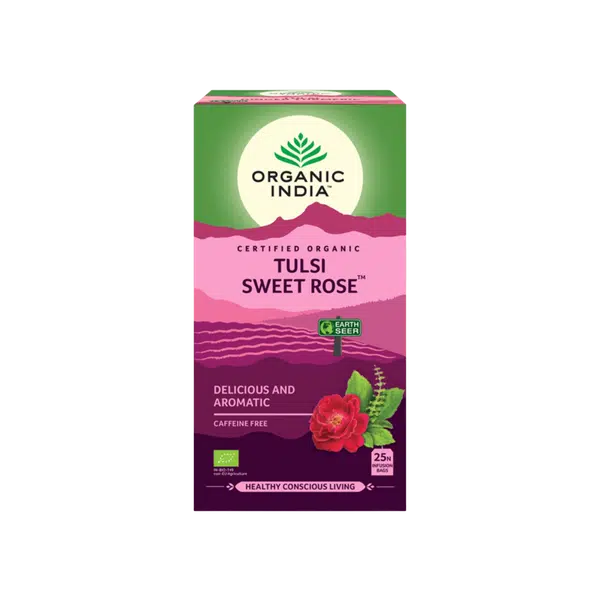 ORGANIC INDIA Tulsi Sladká růže BIO 25 sáčků 25 ks
