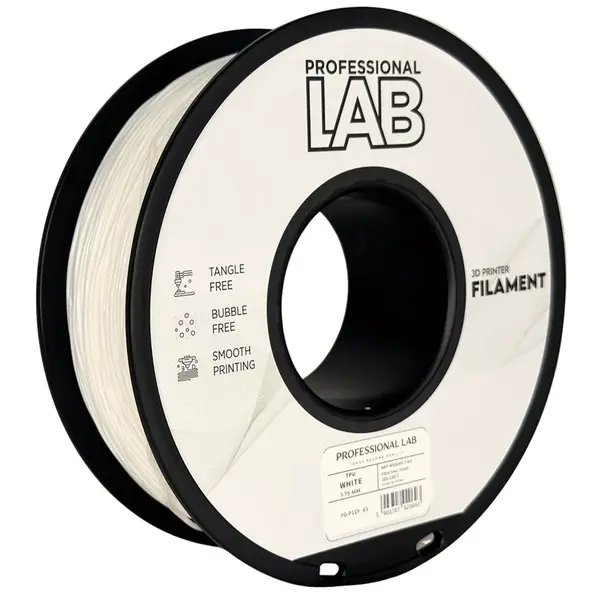 Professional Lab FG-P119-E1, 3D filament, TPU 95A, 1,75mm, 1000g, Bílý (White)