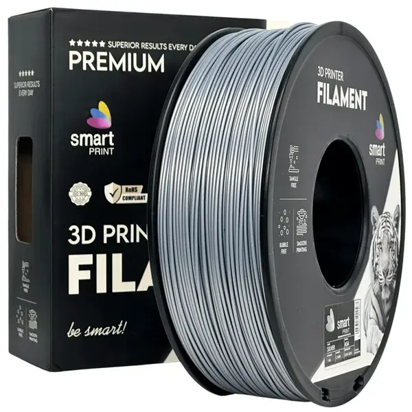 Smart Print FG-S134-E1, 3D filament, ASA, 1,75mm, 1000g, Stříbrný (Silver)
