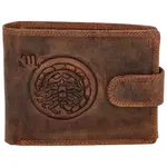 Pánská kožená peněženka hnědá - Delami Aroga Štír