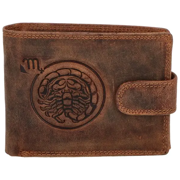 Pánská kožená peněženka hnědá - Delami Aroga Štír
