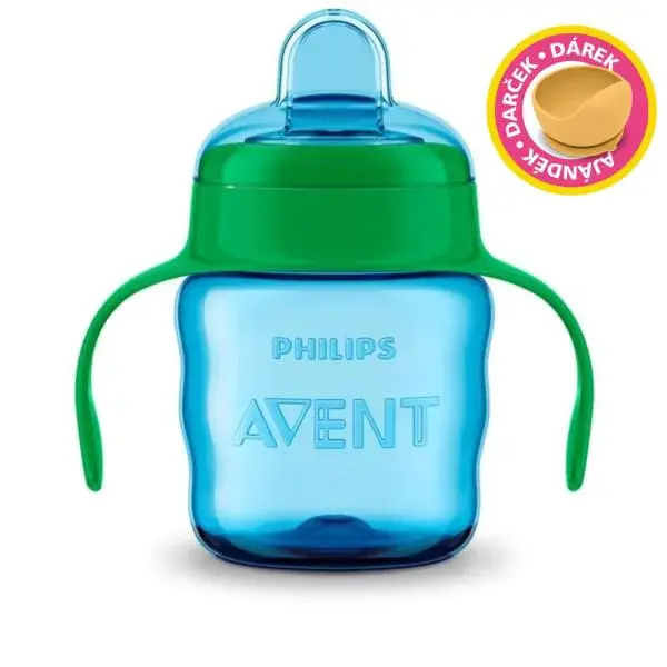Philips AVENT Hrneček pro první doušky Klasik 200 ml s držadly chlapec+dárek PETITE&MARS