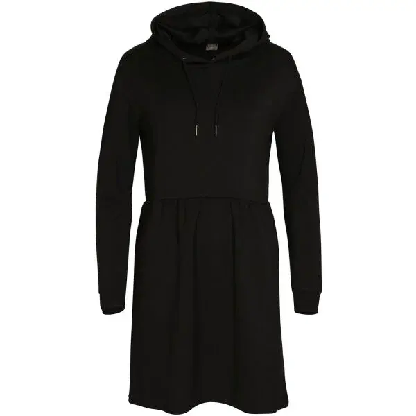 NAX MIWA Dámske mikinové šaty, čierna, veľkosť