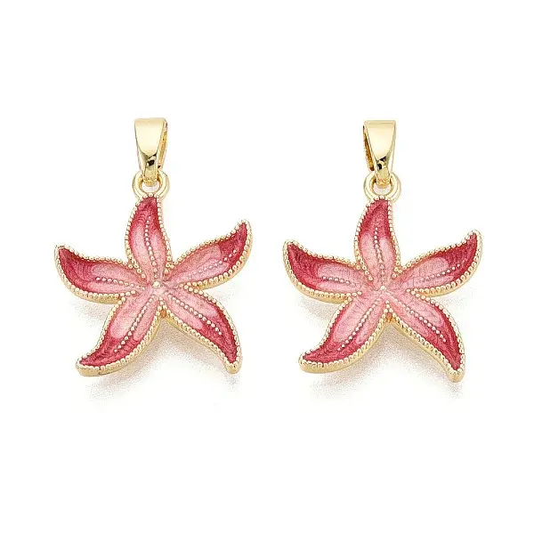 Brass with Enamel Pendants