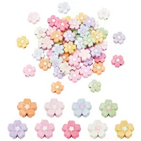 54Pcs 9 Colors Zinc Alloy Beads