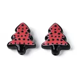 Christmas Printed Opaque Resin Beads