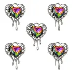 Rack Plating Alloy Glass Pendants