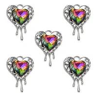 Rack Plating Alloy Glass Pendants