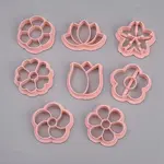 8Pcs 8 Styles PP Plastic Cookie Cutters