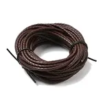 Braided Leather Cord with Core