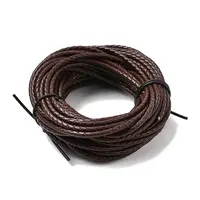 Braided Leather Cord with Core