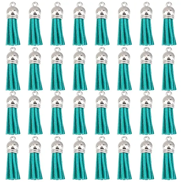 100Pcs Faux Suede Tassel Pendant Decorations